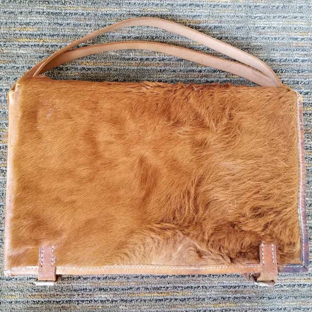 Vintage Cowhide Leather Messenger Bag